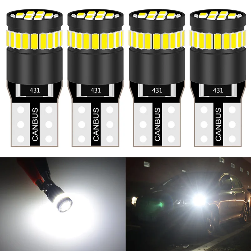 

4pcs T10 led Canbus Bulbs W5W 168 194 led Parking light Interior Dome Light bulbs for Kia Rio 3 4 Sportage R Ceed K2 K5 KX5 K3