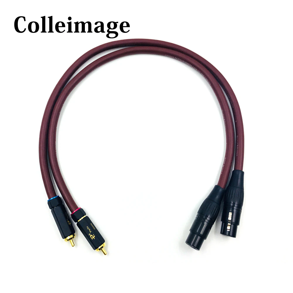 Кабель для звуковых карт 2 RCA штекер на XLR 3 Pin Женский пушечный усилитель AV кабель