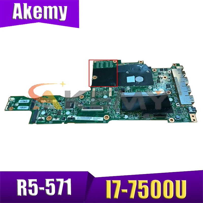 

AKEMY NBGCC11004 NB.GCC11.004 P5RCJ Main board For acer aspire R5-571 R5-571G Laptop motherboard SR2ZV I7-7500U on board