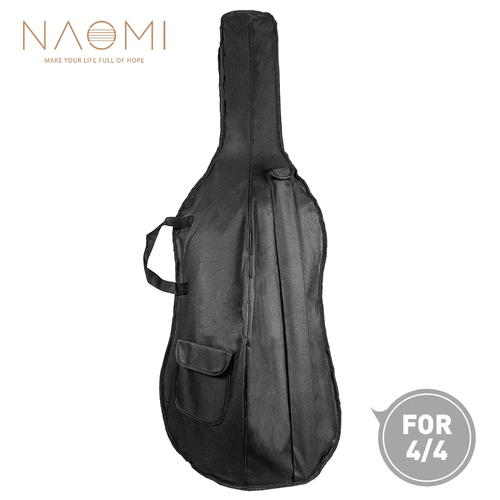 Мягкий чехол для виолончели NAOMI 4/4 с ремешком Прочный высокого качества Новинка |