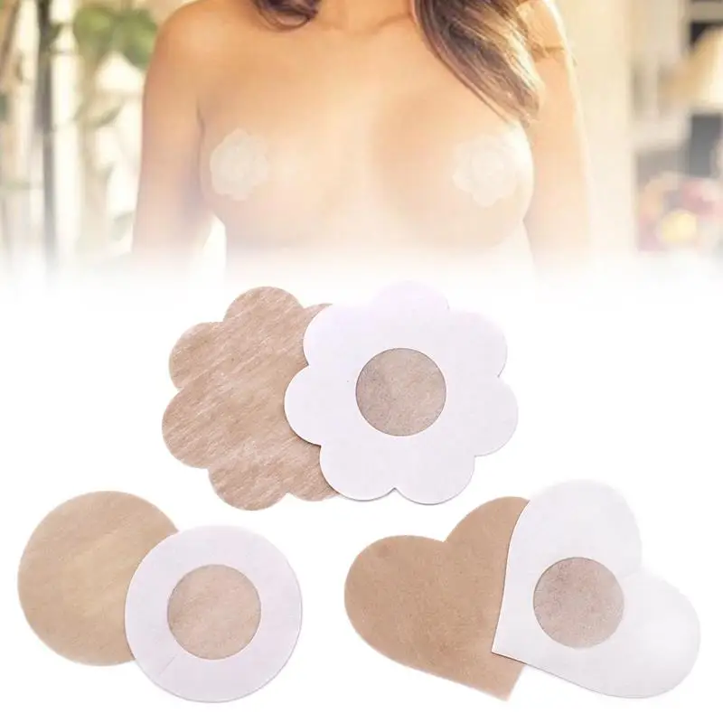 

5 Pairs/Pack Women Invisible Breast Lift Tape Overlays on Bra Nipple Stickers Chest Stickers Adhesivo Nipple Covers Hot Sale