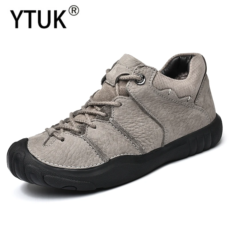 Новинка 2020 Мужская походная обувь YTUK нескользящая из натуральной кожи со