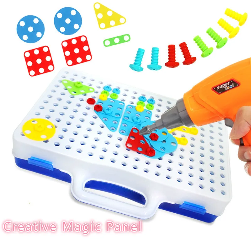 Детские 3D игрушки развивающая электрическая дрель сделай сам креативная