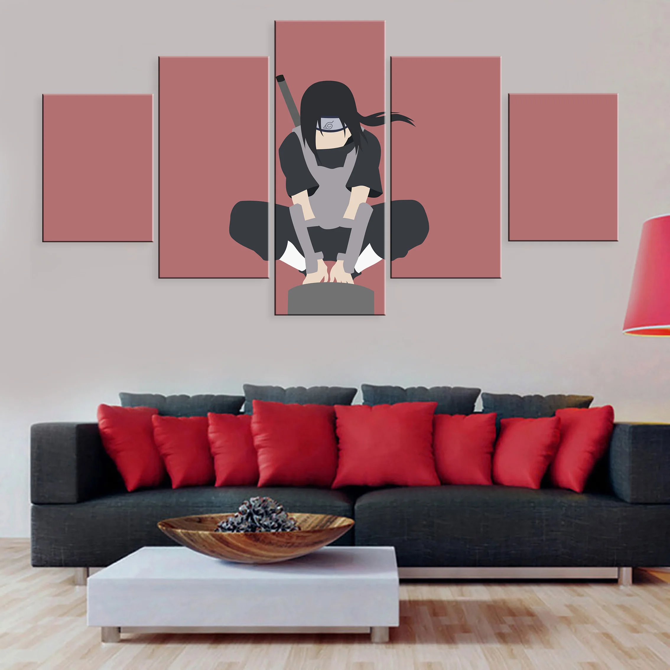 

Framework Modular Printed Hd Home Decoration Pictures 5 Pieces Canvas Paintings Wall Japanese Anime NARUTO