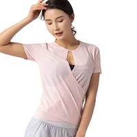 women sexy sports tops t shirts breathable casual fitness running yoga shirts short sleeve girls gym workout shirt sports wear