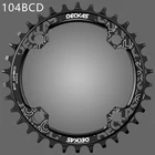 Звезда Звездочка Deckas 104 BCD для горного велосипеда, узкая, широкая, круглая, 32 T, 34T, 36T, 38 зубьев, для одноплатного велосипеда
