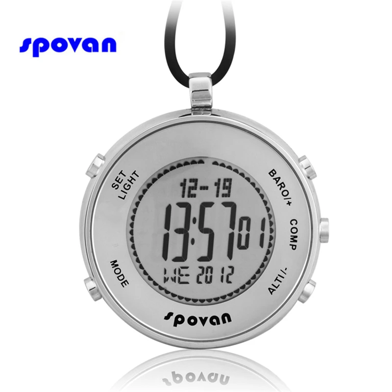 SPOVAN Mens Watches Top Brand Luxury Pocket Watch Barometer Altimeter Compass Monitor 28 World Time Digital Sport Clock Men saat