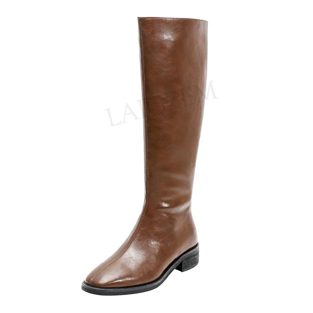 Женские сапоги из натуральной кожи на низком каблуке Размеры 33 38 39 40|Сапоги до