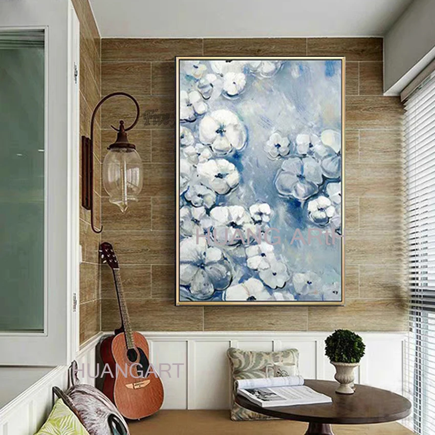 

New Arrival Abstract Design Flower Canvas Oil Painting Hand-painted Wall Art Hot Selling Unframed Decorative Floral Paintings