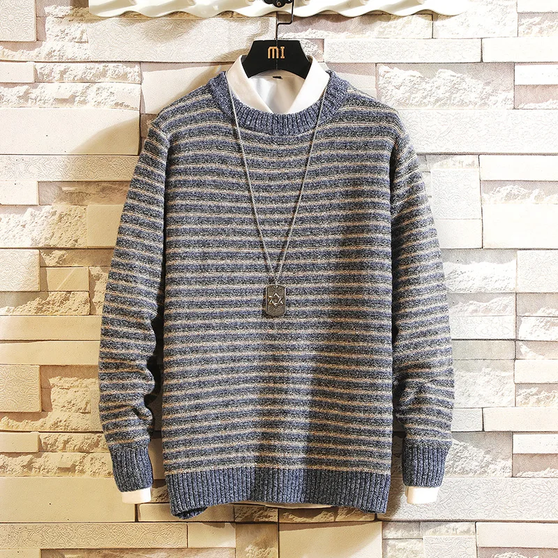 Мужской осенне зимний облегающий пуловер с круглым вырезом|pullover boy|pullover menpullover women