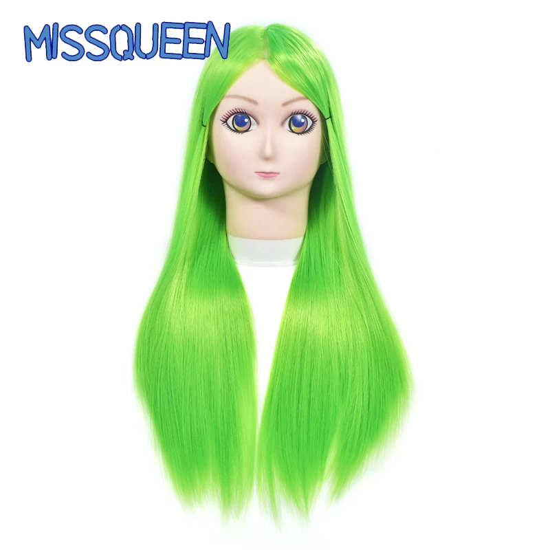 MISSQUEEN Косплей манекен голова 60 см длинные волосы серые салон красоты