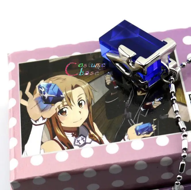 Ожерелье из аниме Искусство Онлайн голубое желтое зеленое фиолетовое