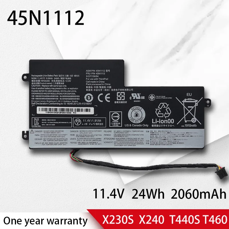 

Original 45N1112 Laptop Battery For Lenovo ThinkPad X240 X240S X250 X260 X270 T440 T440S T450 T450S S440 S540 K2450 45N1113 L450