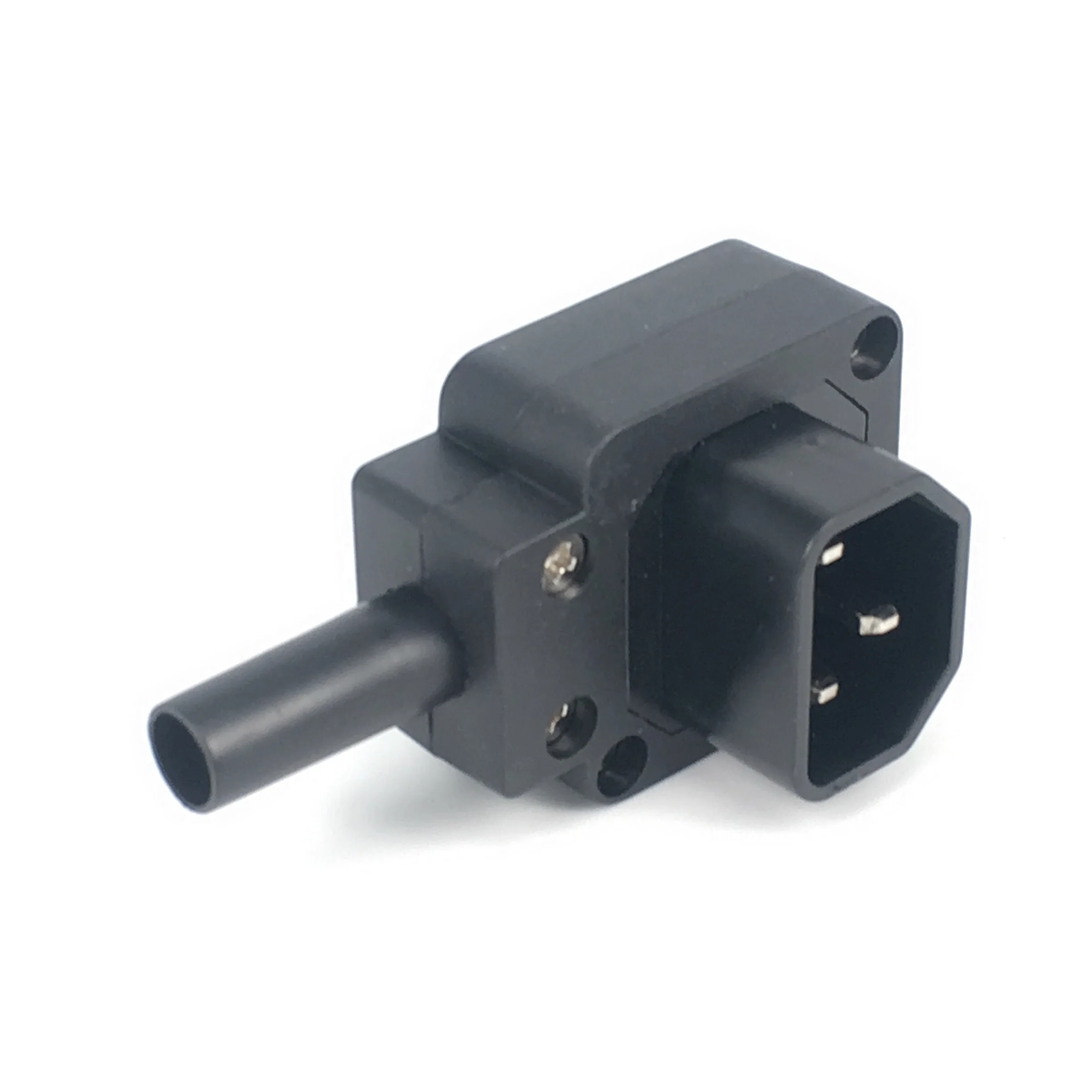 1 шт. 90 градусов C14 Мощность штепсельной вилки IEC 320 вниз Угловой Штекер AC