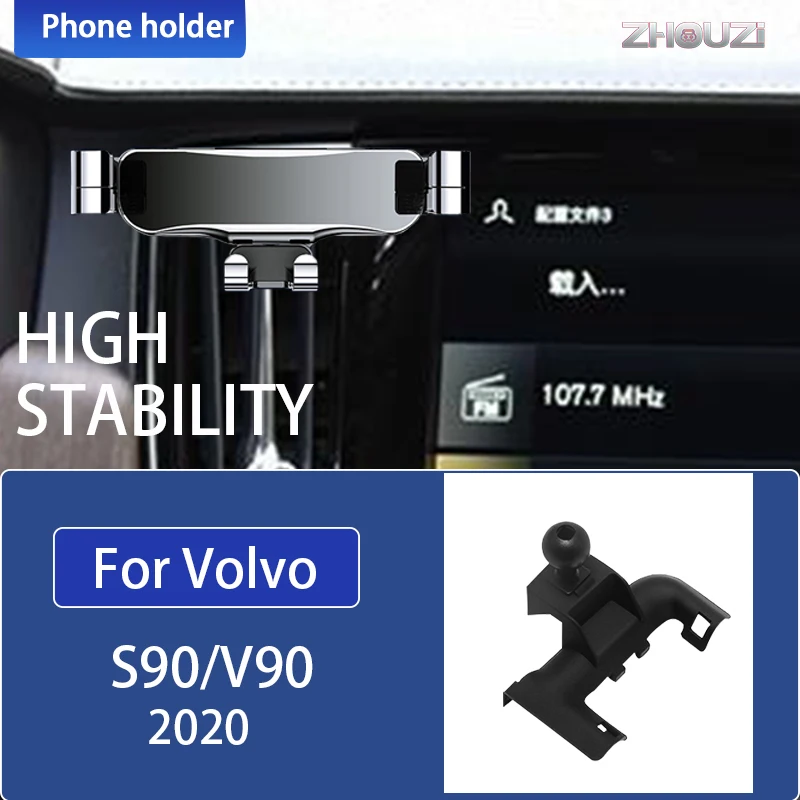 

Car Mobile Phone Holder For Volvo S90 V90 2016 2017 2018 2019 Mounts Stand GPS Gravity Navigation Bracket Car Accessories