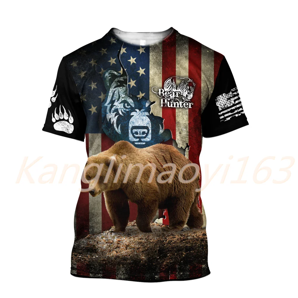 

2021 New Cool T-shirt Men/Women 3D printing T shirt Print Bear Short Sleeve Summer O-Neck Tops Tees Funny T shirt Male 6XL