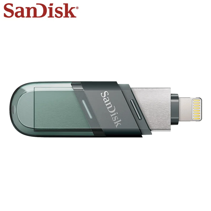 

SanDisk USB Flash Drive Lightning USB 3.1 OTG Pendrive 128GB 256GB MFi 2-in-1 iXpand Flip USB Stick Pen Drive For iPhone iPad PC