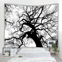 european and american style abstract black and white branches home tapestry carpet