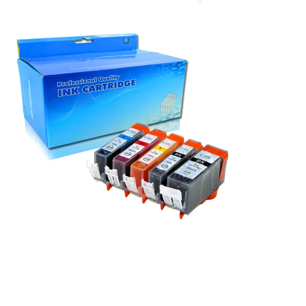 5PK PGI 520/CLI 521 совместим с кляксами для картриджей Canon Pixma IP3600 IP4600 IP4700 MX860|Чернильные