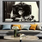 Классический фильм AL PACINO Лицо со шрамом постеры черно-белая картина маслом на холсте настенный поп-арт картины для украшения гостиной