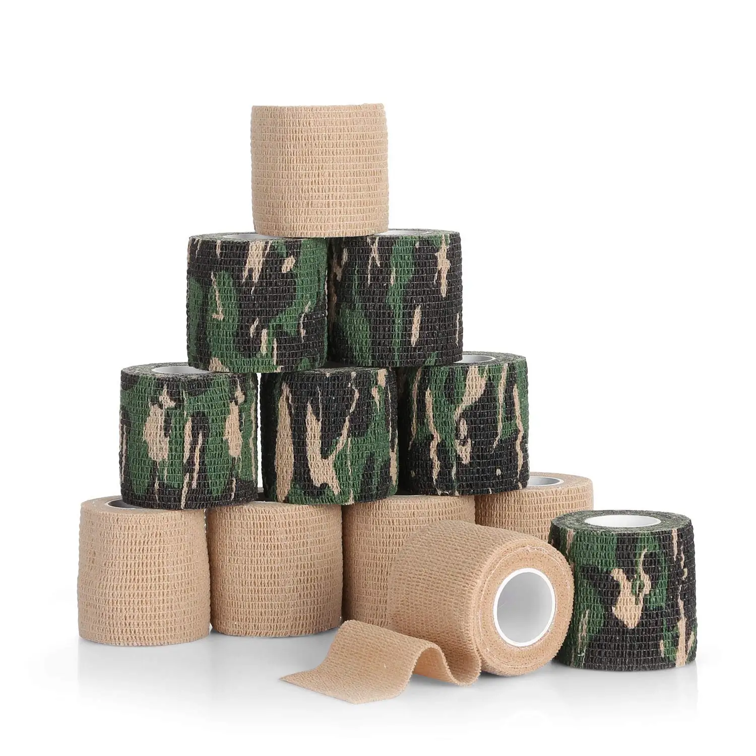 12 Rolls Self-Adherent Wrap Sports Elastoplast Tapes Self-Adhesive Strong Elastic Medical Tape Breathable Athletic Bandage