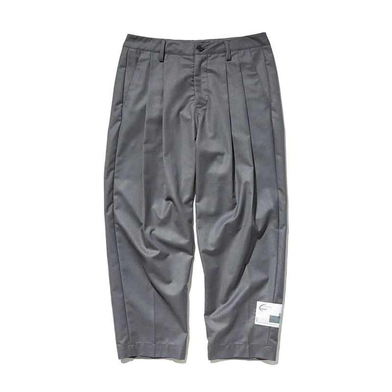 gray pants UNCLEDONJM комплект из 2 предметов для мужчин, хип-хоп, мужской повседневный Блейзер, большой размер, Мужской Блейзер и брюки, удлиненный дизайн, мужские костюмы, A45/A46 - Цвет: gray pants