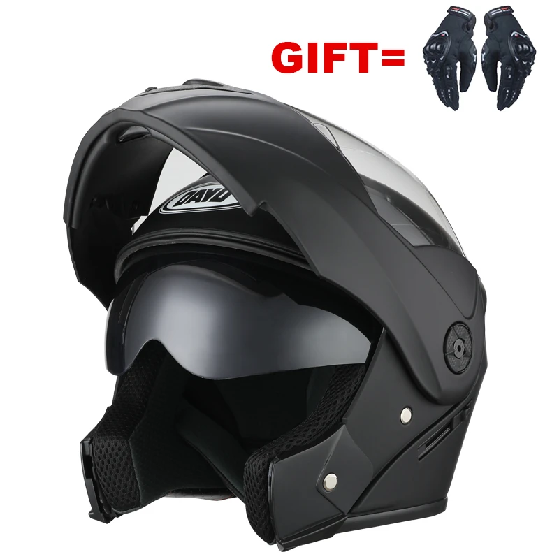 

Мотоциклетный откидной шлем для мотокросса, модульный двойной объектив, углеродный Helf, на все лицо, безопасный, двойной козырек