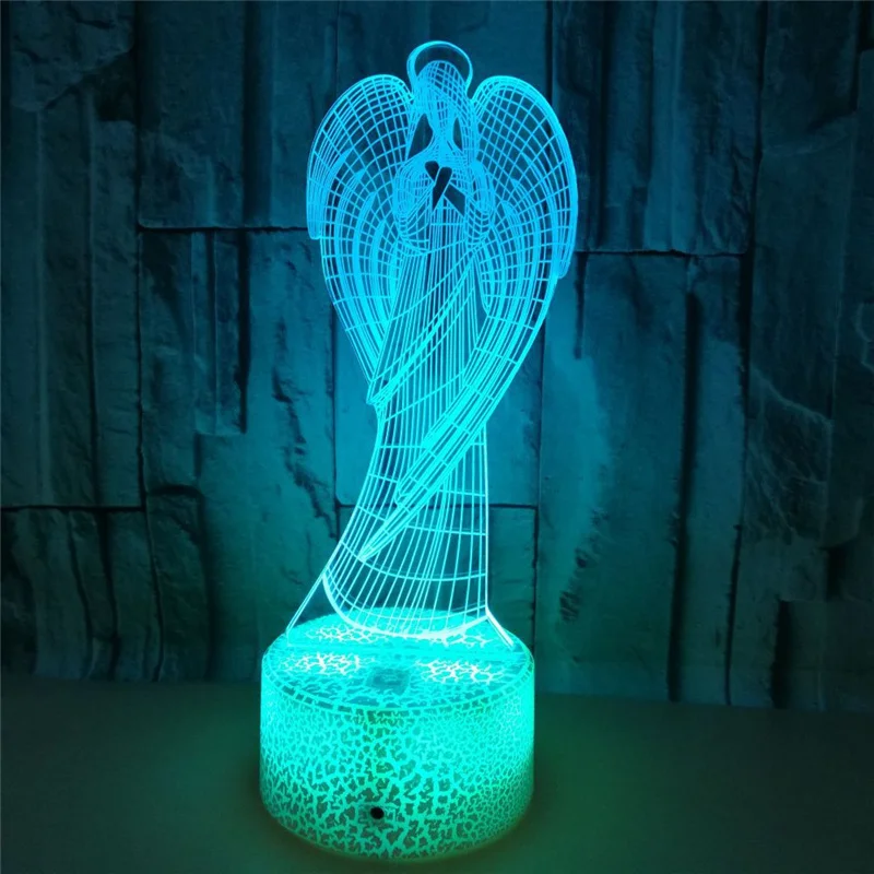 3d Lamp Illusion Create Night Light Bedside Lights Holiday Present Angel Table Lamp Gifts for Children Party Decoration Lamp images - 6