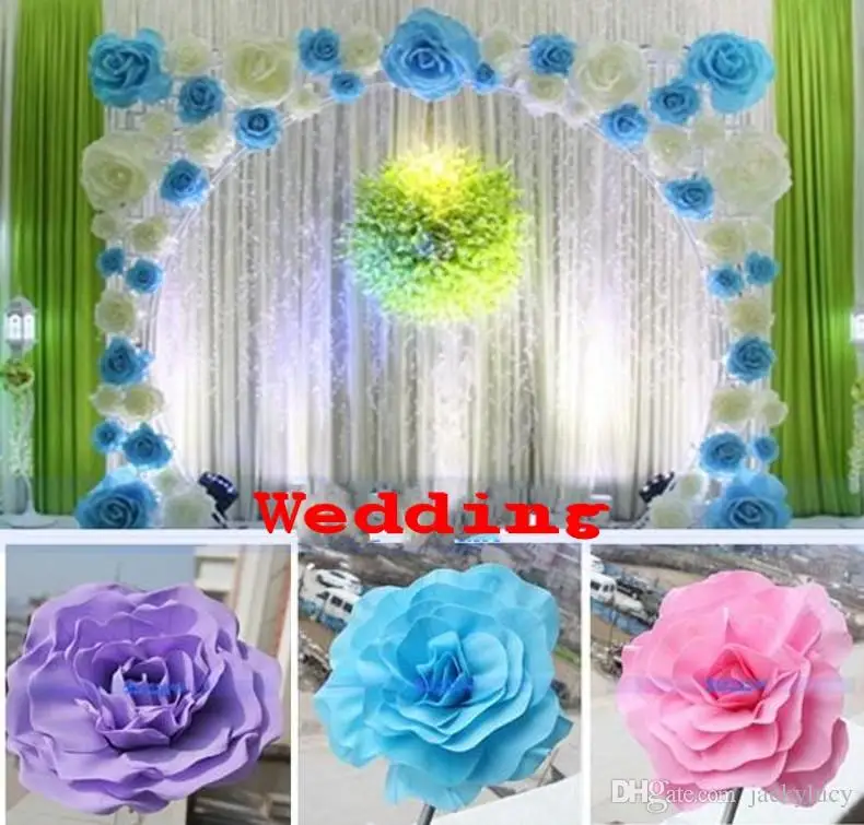 

30CM (12") Big Foam Rose Flower For Wedding Stage Background Door Decorative Flower Party Decoration Supplies 5 Colors