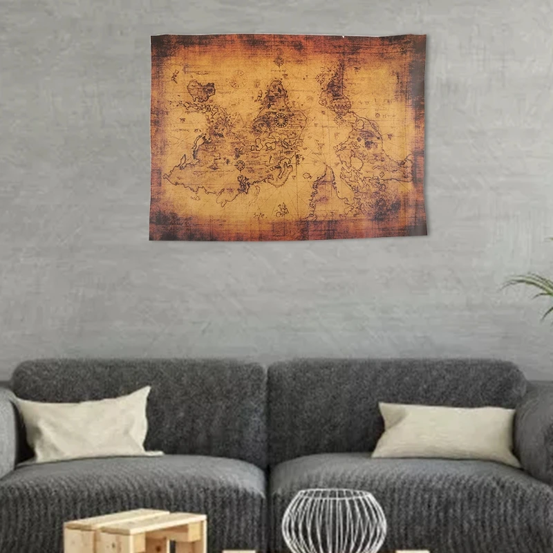 Большой бумажный ретро-постер в винтажном стиле с изображением глобуса, старой карты мира, подарки, 71x51 см, WXTB
