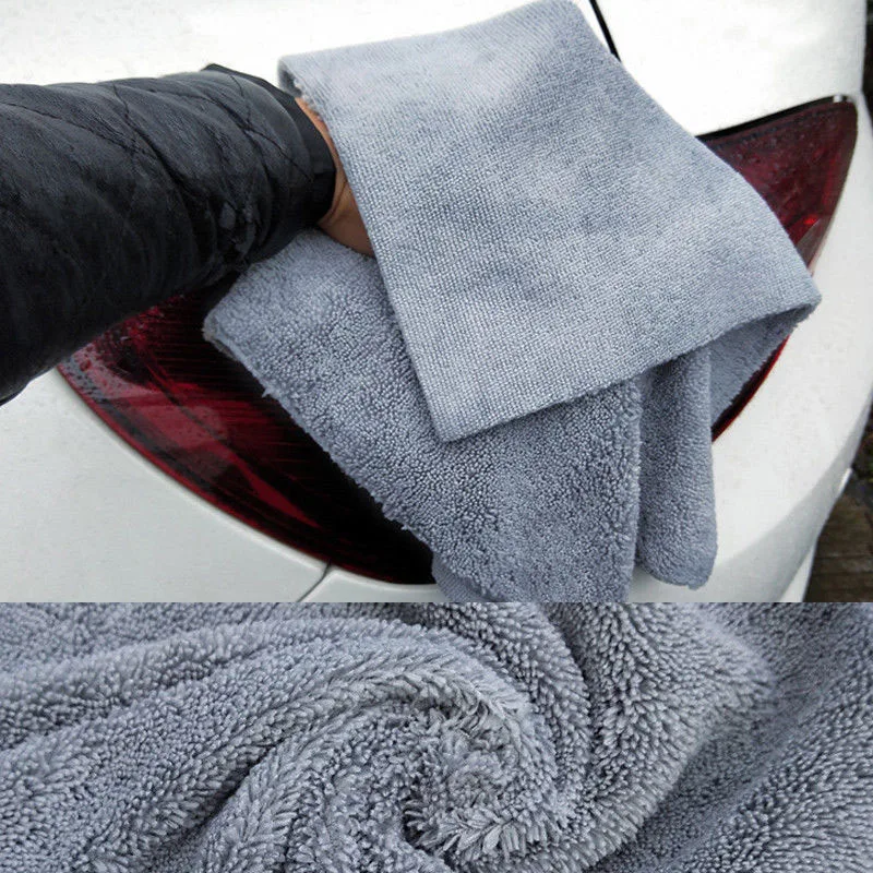 

40X40CM Towel Microfiber Car Detailing Ultra Soft Edgeless Grey New Hot