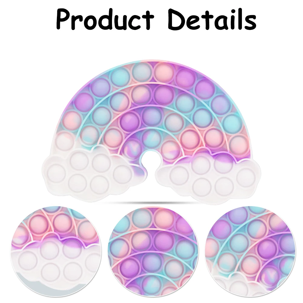 

Cloud Sensory Fidget Anti Anxiety Autism Toys Push Bubble Silicone Squeeze Toys Special Needs Stress Helps Relieve Stress