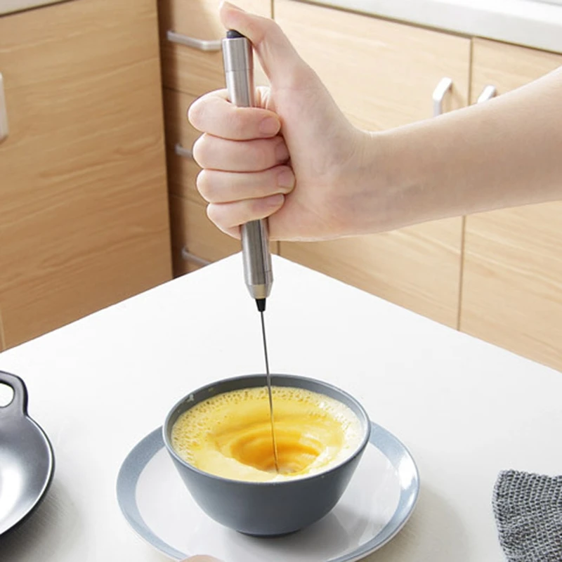 

Skinny Milk Frother Handheld Mini Mixer - Stainless Steel Coffee Frother Electric Handheld Frother for Coffee, Handheld Frother