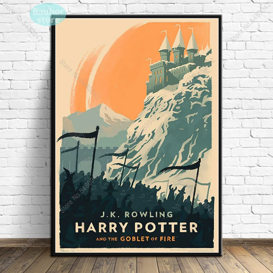 Harries плакат фильм поттерес Замок Хогвартс холст живопись плакаты и принты настенные художественные картины для гостиной домашний декор - Цвет: 06