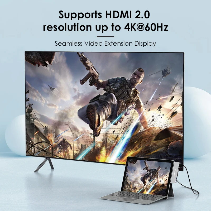 

USB 3.0 HUB Multi USB to USB3.0 Port HDMI SD/TF Docking Station for Microsoft Surface Pro 7 Splitter Adapter PD Charge