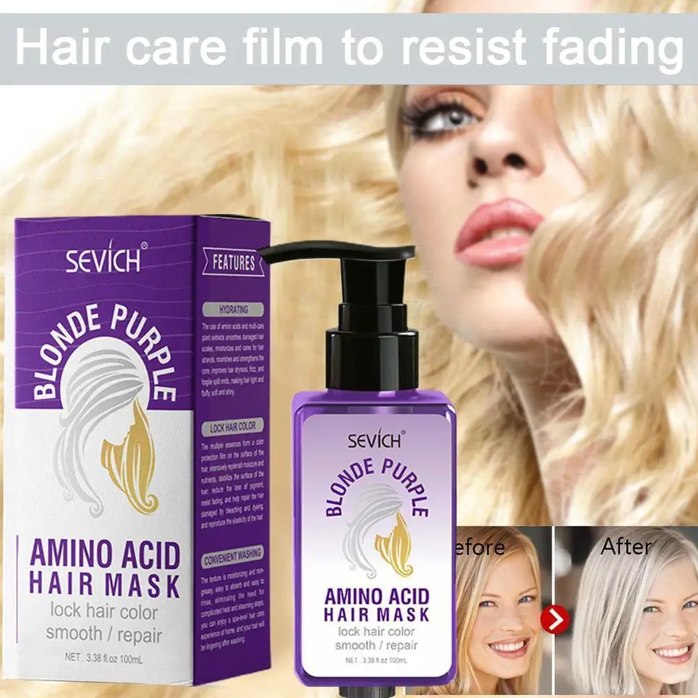 

Purple Shampoo No Yellow Hair Mask For Blonde Hair Color Treatment Restore Brass Off Strength Conditioning Deep Repair Hair C0S3