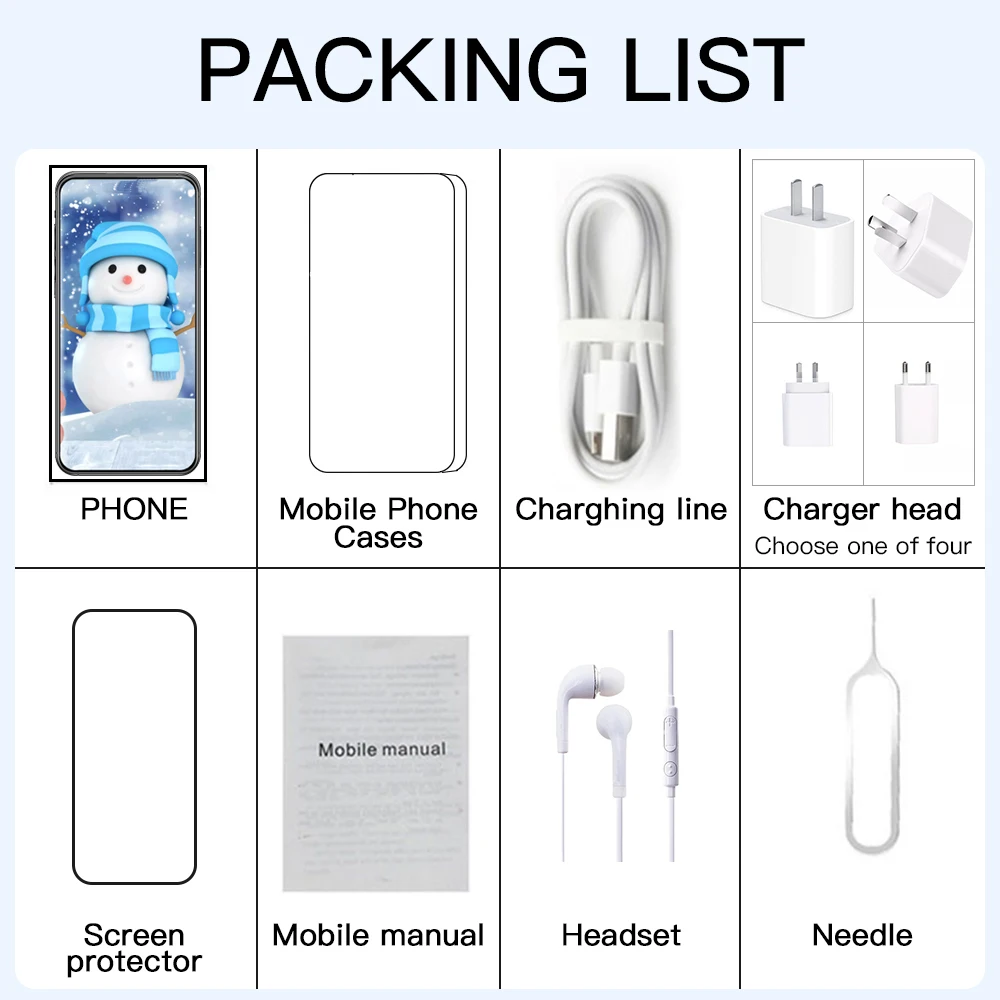 2022 unlocked original android phones smartphone 6 7inch cellphone dual sim camera 4g cell mobile smart phone fingerprint face free global shipping