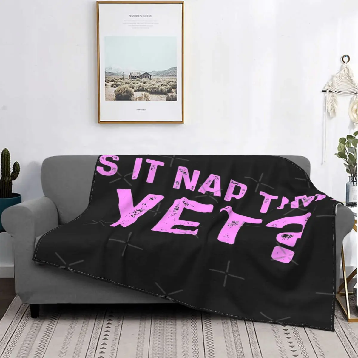 

Is It Nap Time Yet-Manta Vintage 2, colcha a cuadros para cama, sofá cama, toalla de playa, manta Kawaii, ropa de cama y fundas
