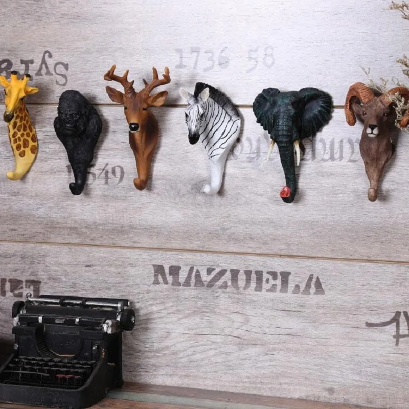 Полимерная модель животного крючок Американский кафе бар магазин настенная