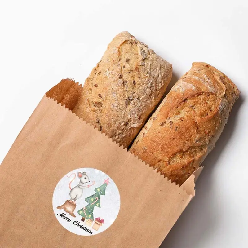 

500pcs 6 Designs Merry Christmas Stickers Envelope Gift Cards Package Seal Label P0RB