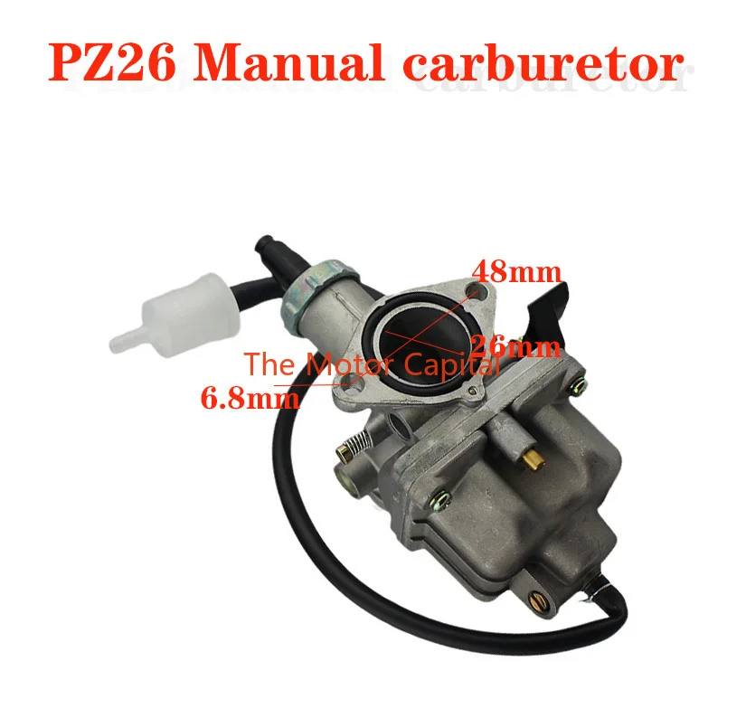 

PZ26 26mm Manual carburetor Carburetor Carb For Motorcycle Dirt Pit Bike ATV QUAD 110cc CG125cc 150cc Motocross