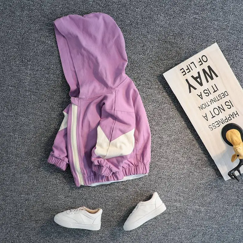 2019 г. Осенний плащ для девочек Детская Свободная верхняя одежда с капюшоном