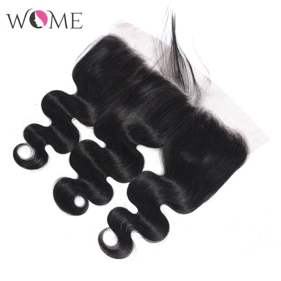 Женские волосы 13X4 волнистые фронтальные бразильские человеческие Фронтальная