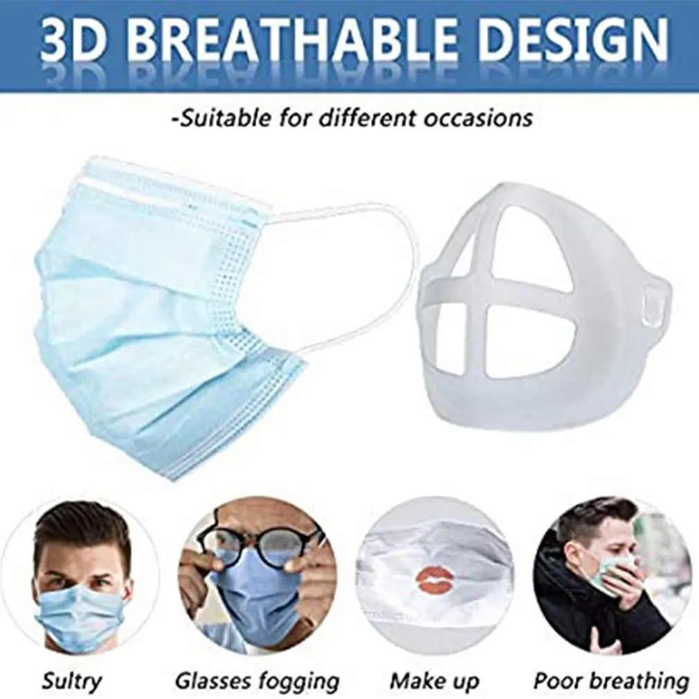 

5 packs of disposable masks Inner pad bracket support frame Non-stick lipstick Mask breathing accessories for children