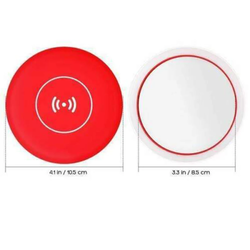 

Wireless Charging LED Makeup Mirror Portable Round 3 Modes Adjustable for Women DJA99