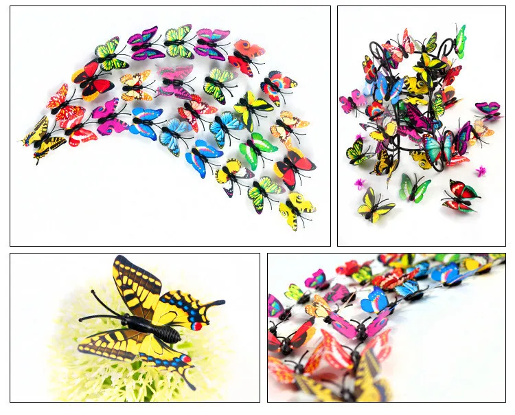 30 шт. наклейки на стену в виде бабочек | Дом и сад