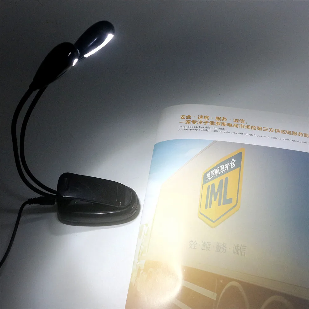 Прямая поставка регулируемая светодиодная лампа Goosenecks на зажиме питание от USB/AAA
