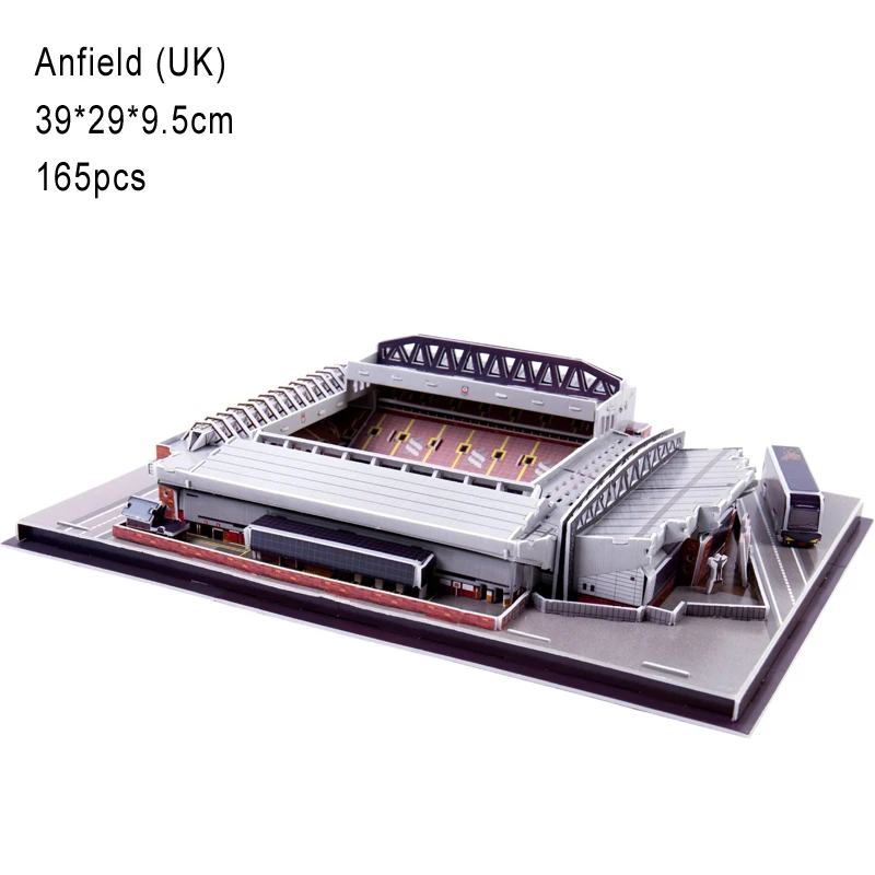 DIY 3D Puzzle Jigsaw World Football Stadium European Soccer Playground Assembled Building Model Puzzle Toys for Children GYH
