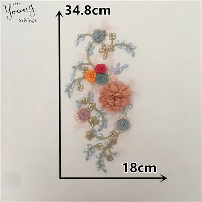 Мода ABS жемчуг трехмерный цветок кружевной воротник вышивка DIY Кружева Тюль воротник декоративная одежда аппликация