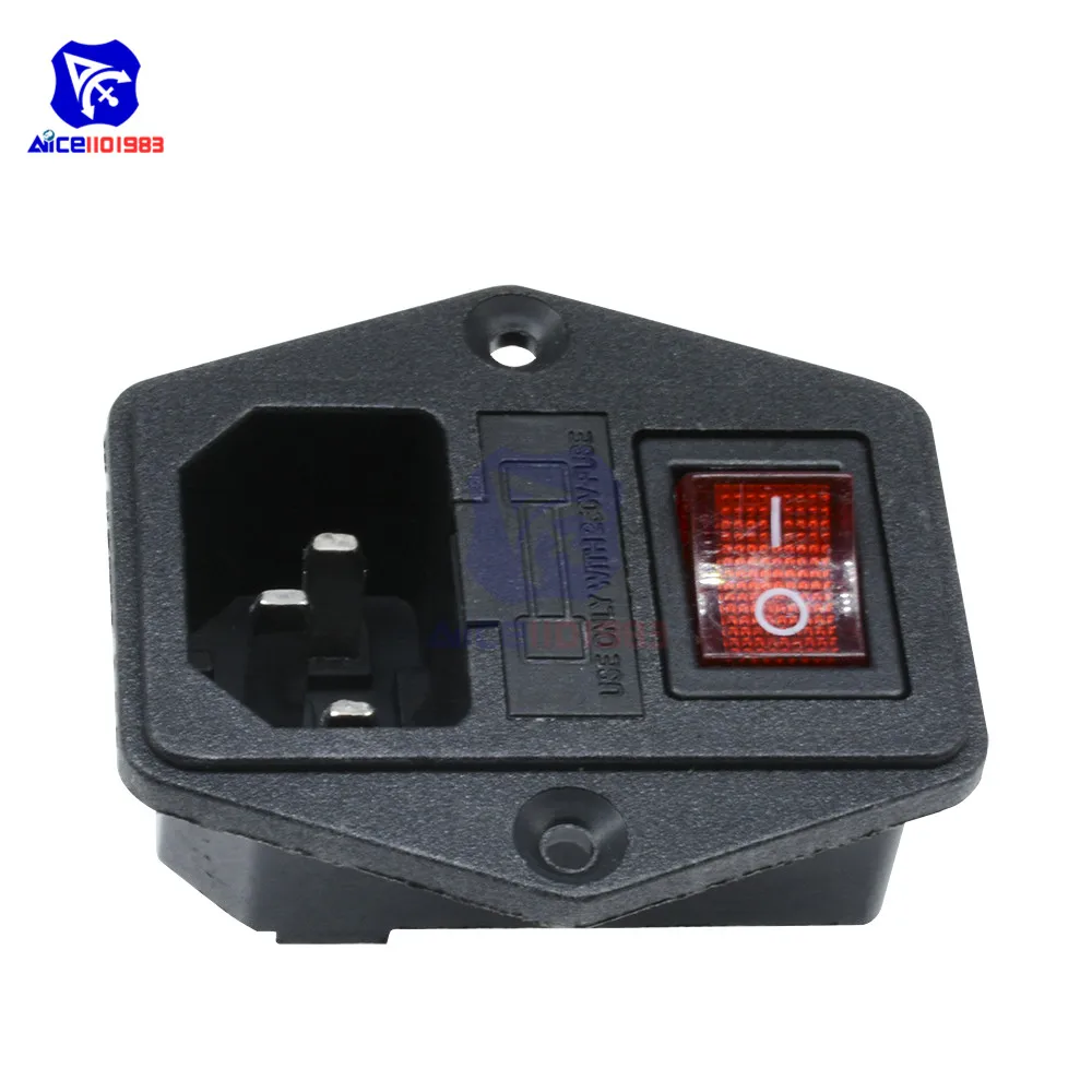 Diymore AC 250V 10A красный светодиодный кулисный переключатель включения/выключения 3 Pin